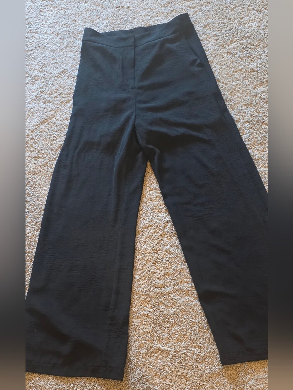 She + Sky Black Wide-Leg Trousers